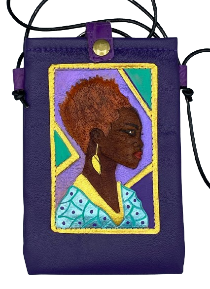 CELL PHONE POUCH - "Purple Flair"