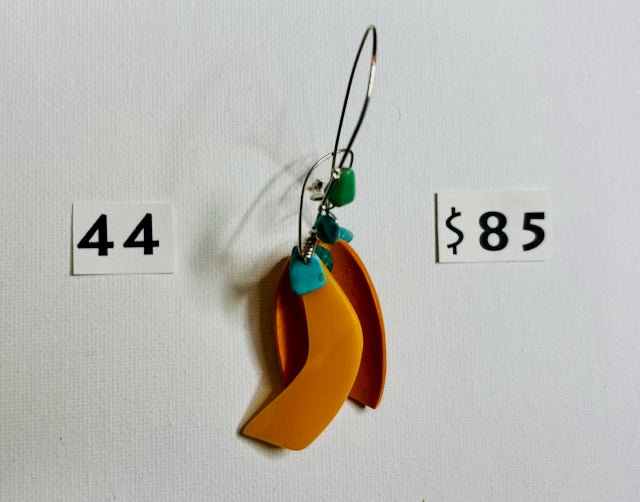 SC 44 -Abstract Dangle Hoop EARRING
