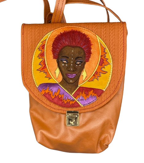 SMALL CROSSBODY BUCKET - "SPIRIT of FIRE"