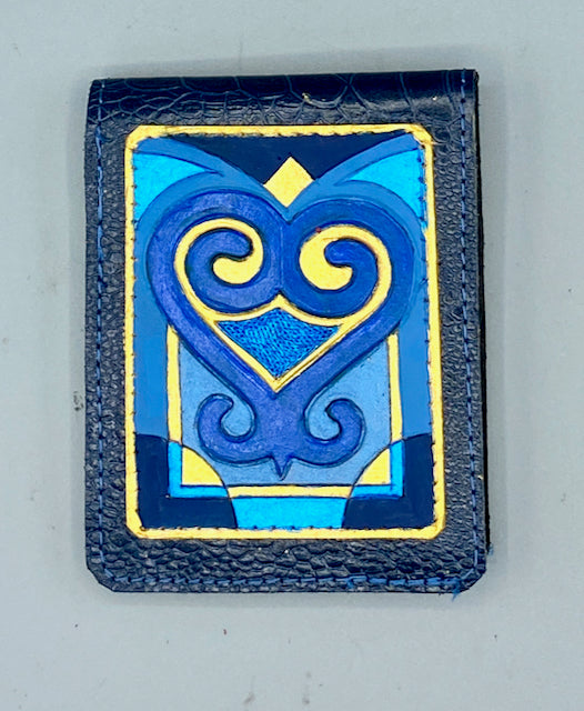 SLIM WALLET - "BLUE SANKOFA"