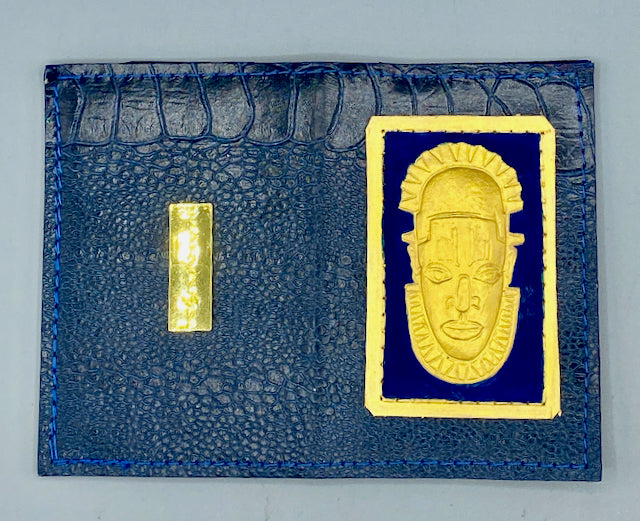 BUSINESS CARD CASE - "GOLDEN OBA on BLUE"