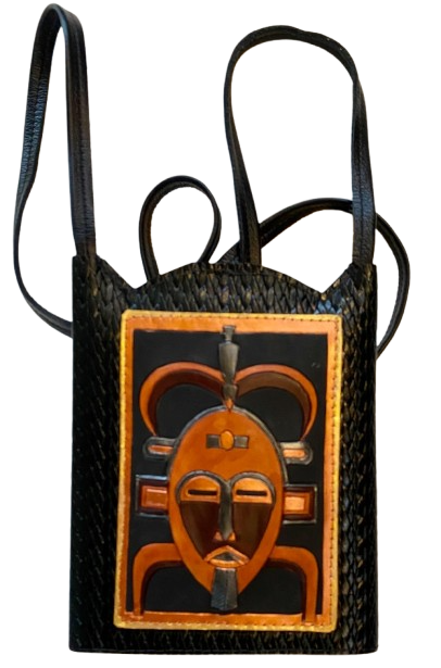 LARGE NECK WALLET - "SENUFO MASK"