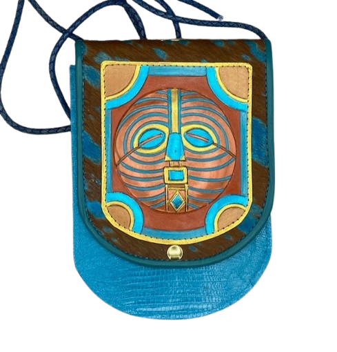 NU POUCH - "Brilliant Turquoise Baluba "