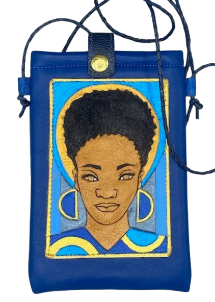 CELL PHONE POUCH - "CHIC URBAN BLUES"