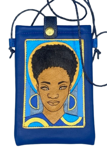 CELL PHONE POUCH - "CHIC URBAN BLUES"