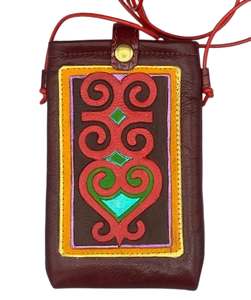 CELL PHONE POUCH - "Ram's Horns & Sankofa"