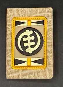 BUSINESS CARD CASE - "WHITE GYE NYAME"