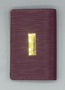 BUSINESS CARD CASE - "Burgundy Bese Saka"