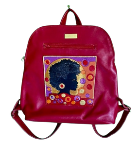 BACKPACK 1 - "Red Silhouette & Circles"