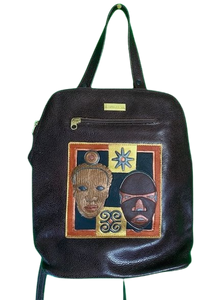 BACKPACK 1 - " PAN AFRICA - Adinkra from GHANA, Ife from NIGERIA, Dan from LIBERIA)