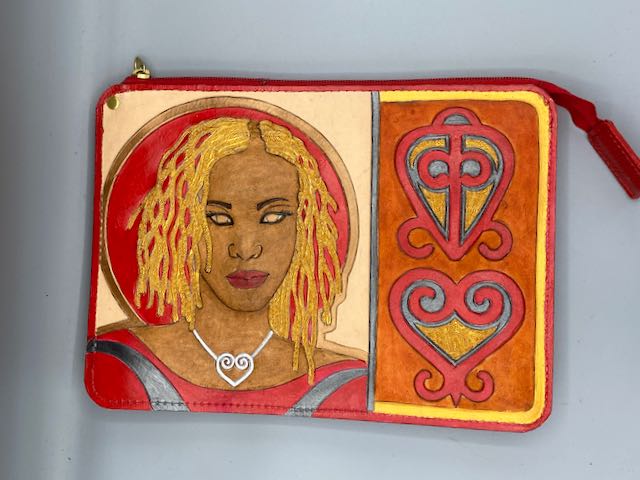 NU CLASSIC DESIGNER CLUTCH - "GOLDEN LOCS" (Adinkras: Love Will Always Find Its Way Home & Sankofa)