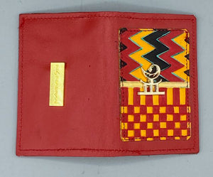 BUSINESS CARD CASE - "Red Kente"