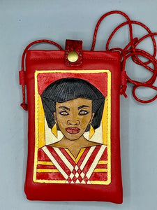 CELL PHONE POUCH - "Red, White Vogue"