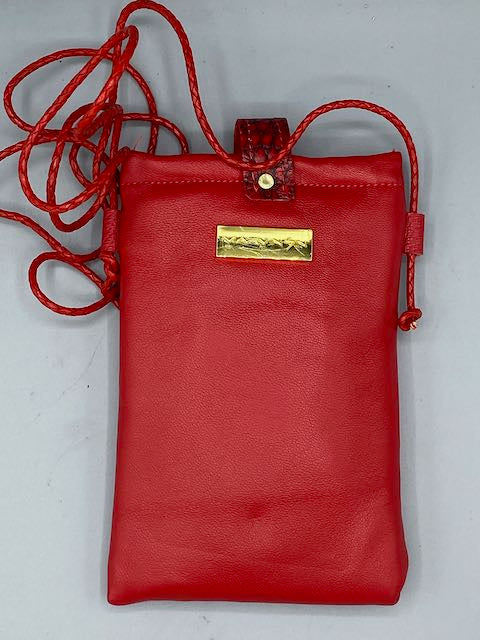 CELL PHONE POUCH - "Red, White Vogue"