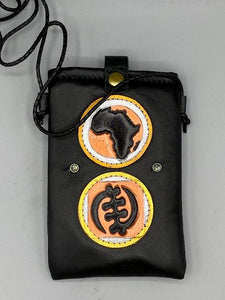 CELL PHONE POUCH - "AFRIKA & GYE NYAME CIRCLES)