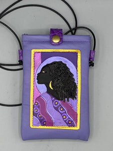 CELL PHONE POUCH - "Purple Flow Silhouette 2"