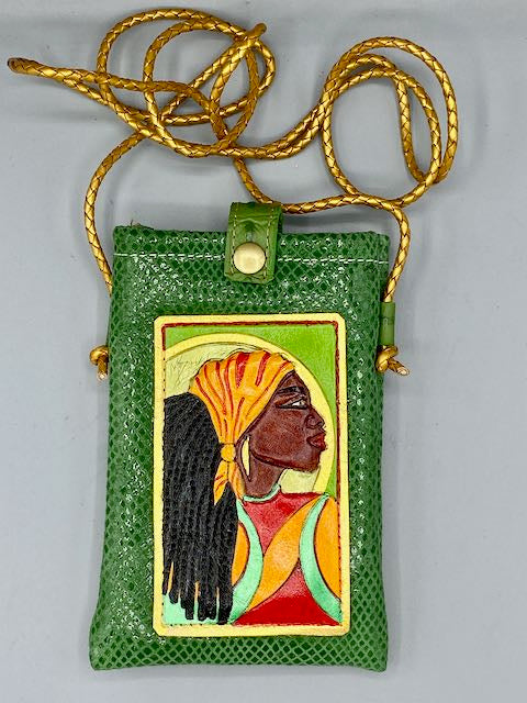CELL PHONE POUCH - "Green Ras 1"