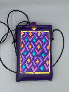 CELL PHONE POUCH - "Purple Kuba Kolors 2"