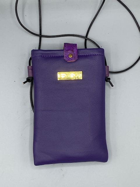 CELL PHONE POUCH - "Purple Kuba Kolors 2"