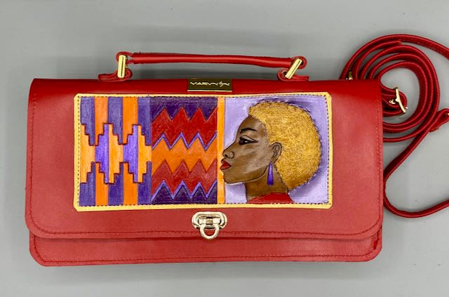 NIGHT LIFE CLUTCH - "Red Kente"