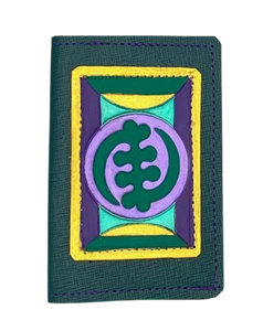 BUSINESS CARD CASE - "Green Gye Nyame"