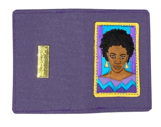BUSINESS CARD CASE - "Purple Lady Dee"