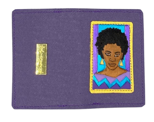 BUSINESS CARD CASE - "Purple Lady Dee"