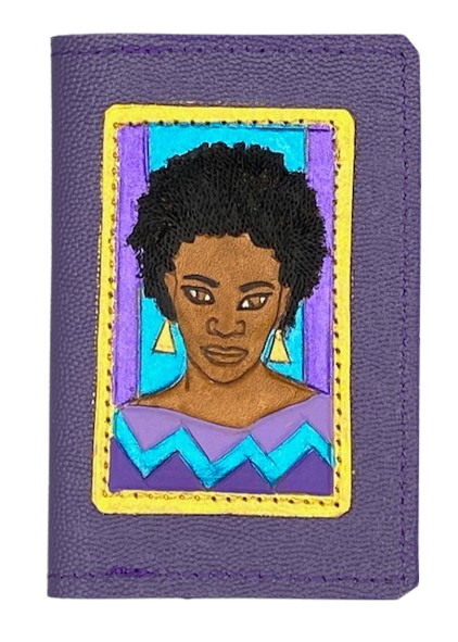 BUSINESS CARD CASE - "Purple Lady Dee"