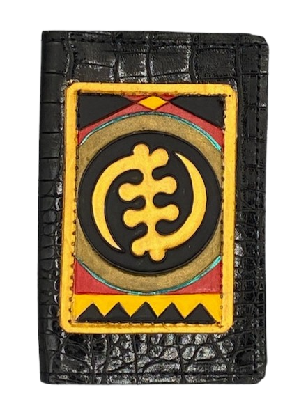 BUSINESS CARD CASE - "Gold Gye Nyame"