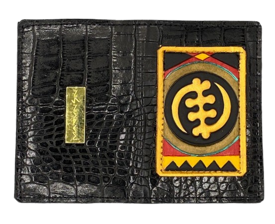 BUSINESS CARD CASE - "Gold Gye Nyame"