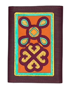 TRI-FOLD LADIES WALLET - "Sun Sum & Nyame Dua"