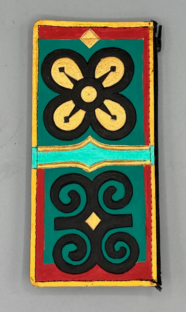 FLAT CARD WALLET - "Bese Saka & Ram's Horns"