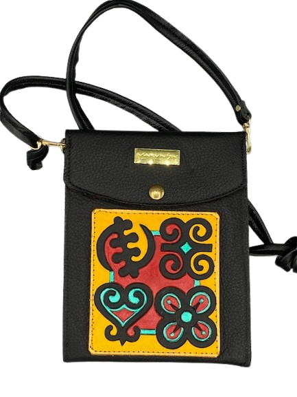 SUPER CELL POUCH - "Adinkra Quartet" Gye Nyame/ Bese Saka/ Ram's Horns/ Sankofa