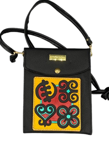 SUPER CELL POUCH - "Adinkra Quartet" Gye Nyame/ Bese Saka/ Ram's Horns/ Sankofa