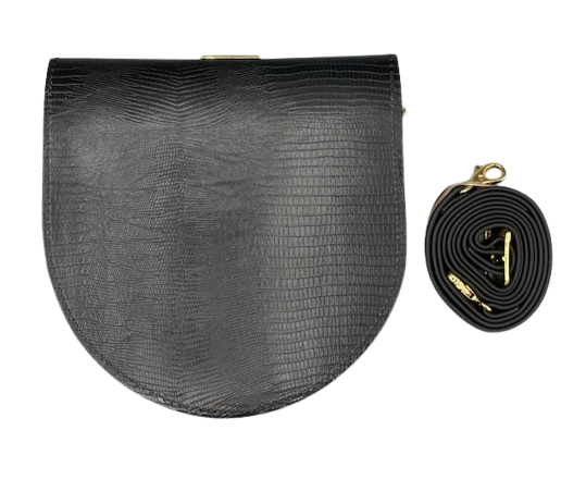 MEDIUM ROUNDER - Black & White Beaded/Framed Baluba
