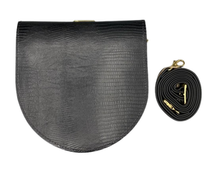 MEDIUM ROUNDER - Black & White Beaded/Framed Baluba