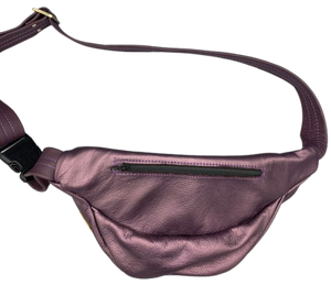 WAIST POUCH - "Connected Ankhs on Purple"