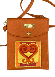 SUPER CELL POUCH - "Orange Sankofa"