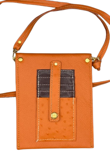 SUPER CELL POUCH - "Orange Sankofa"