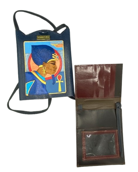 LARGE NECK WALLET - "Pharaoh's War Crown"