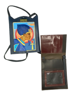 LARGE NECK WALLET - "Pharaoh's War Crown"
