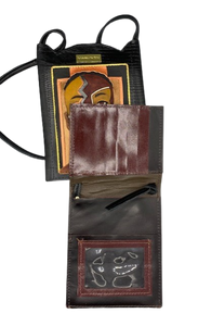 LARGE NECK WALLET - "Nubian Warrior"