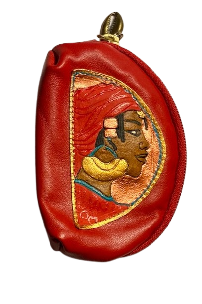 BUBBLE COIN POUCH - "Red Fulani"