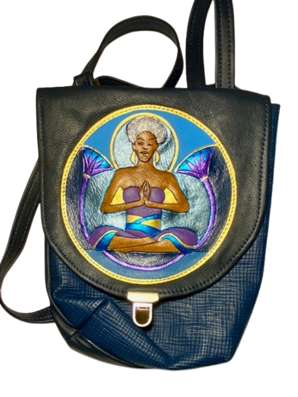SMALL CROSS-BODY BUCKET - "Lotus Posture"