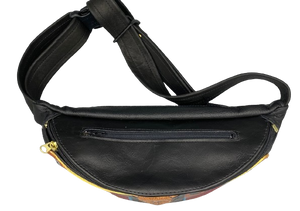 WAIST POUCH - "Gye Nyame on Kente with Cowrie Shells"