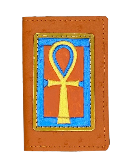 BUSINESS CARD CASE - "Golden Ankh"
