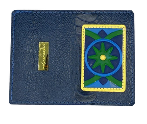 BUSINESS CARD CASE - "Nsoroma Blue & Green"